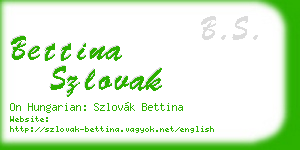 bettina szlovak business card